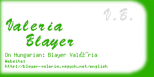 valeria blayer business card